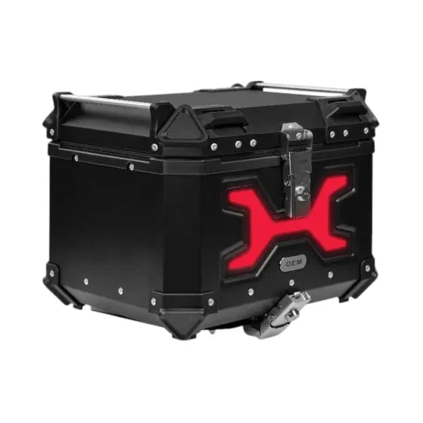 Topbox with LED for Motorcycle 45L Aluminium Universal