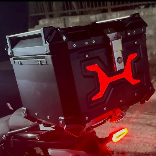 Topbox with LED for Motorcycle 45L Aluminium Universal