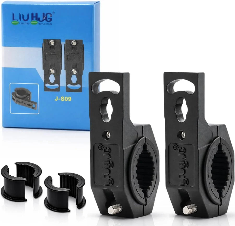 LIU HJG Fog Light Clamps with Non Slip Rubber & Installation Tools Adjustable Brackets Heavy Duty Clamps Rustproof