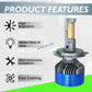 HJG 300W 9005/HB3 LED Vehicle Headlight Bulb (2 * 150 WATTS) 2 Pc LED Headlight Bulb 9005/HB3 150W For All Cars (Low and High Beam Bulbs (White) AC/DC 300Watt) - Type 9005/HB3
