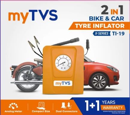 MYTVS TI-19 Car & Bike Tyre Inflator 2 In 1