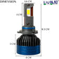 LIU HJG 300W 9006 White Car LED DC 12V-80V Headlight Bulb