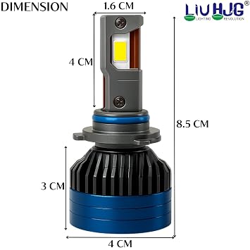 LIU HJG 300W 9006 White Car LED DC 12V-80V Headlight Bulb