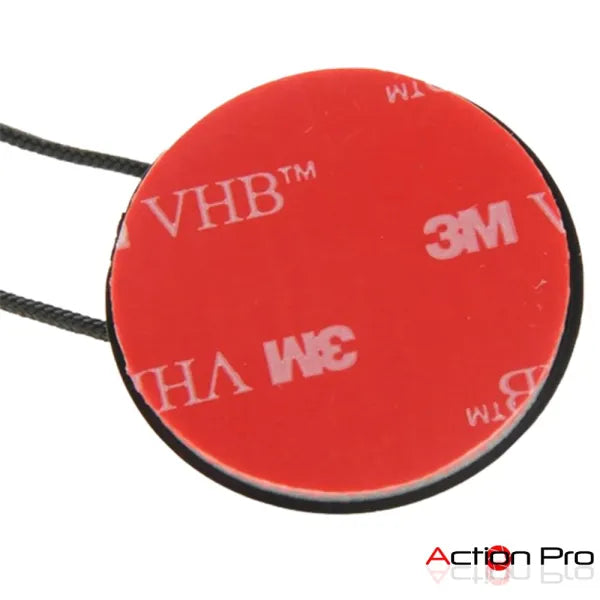 Adhesive Mount-1 x Round & 1 x Flat Mount 3M Round VHB Sticky Pads with Insurance Tethers Straps Compatible With Gopro Hero 13/12/11/10/9/8/7/6/5/4/3+/3/2/1/Insta 360/Yi/4K/Eken Action Cameras