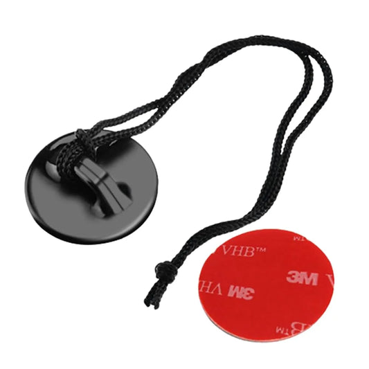 Adhesive Mount-1 x Round & 1 x Flat Mount 3M Round VHB Sticky Pads with Insurance Tethers Straps Compatible With Gopro Hero 13/12/11/10/9/8/7/6/5/4/3+/3/2/1/Insta 360/Yi/4K/Eken Action Cameras