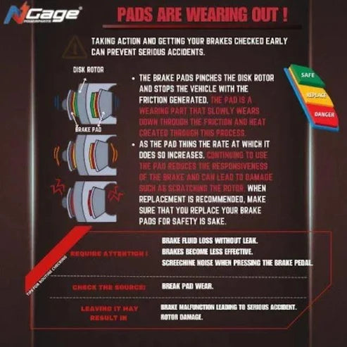 NGage Sintered Brake Pad (Front) For Suzuki V Strom 250SX- HBS 089 - N-Gage Powerparts