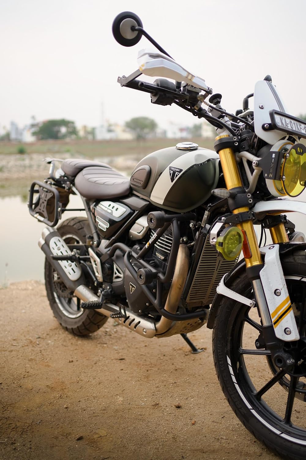 Bizen Triumph Speed 400 & Scrambler 400x Premium Crash Guard/Engine Gaurd with Double Frame Sliders
