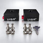 LIU HJG CNC Aluminum Quick-Release Detachable Fog Light Clamp Set with Anti-Theft Lock Key for Motorcycle LED Lights (Pack of 2)