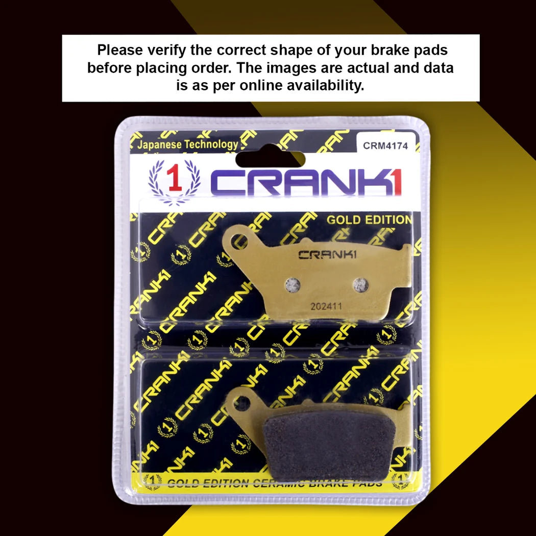 Ceramic Brake Pads For Bajaj Pulsar N160  Rear - CRM4174 - 1 Set