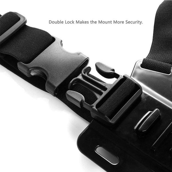 Adjustable Body Harness Chest Belt Strap Mount Accessory Compatible with GoPro Hero 13 12 11 10 9 8 7 6 5 4 3+ 3 SJcam Yi and Other Action Cameras
