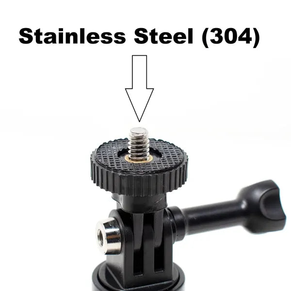 Tripod Mount with Stainless Steel Nut Adapter 1/4 Thread ABS  Compatible with GoPro Hero 13 12 11 10 9 8 7 6 5 4 3+ 3 /Insta-360//DJI Osmo Pocket/SJCAM/Xiaomi/YI All Action Cameras