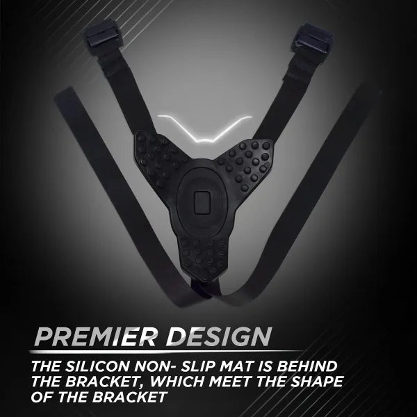 Helmet Chin Mount Strap with J Hook Compatible with All Smartphones and GoPro 13 12 11 10 9 8 7 5 4 | SJCAM | DJI Osmo | Insta 360 X4 X3 X2 & Other Action Cameras [Made in India] (Black)