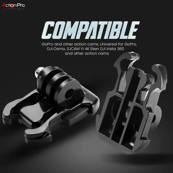 Action Pro Quick Release Basic Buckle with Screw Compatible with GoPro 13 12 11 10 9 8 7 6 5 3 SJCAM Yi 4K Eken Insta 360 and Other Action Cameras