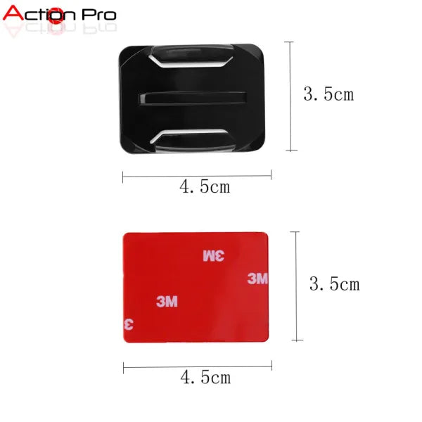 3M Curve Adhesive Sticky Mount Compatible with GoPro-13/12/11/10/9/8/7/6/5/4/3+/3/SJCAM Yi/ Insta360/ 4K/ Eken /Noise Play and other Action Cameras