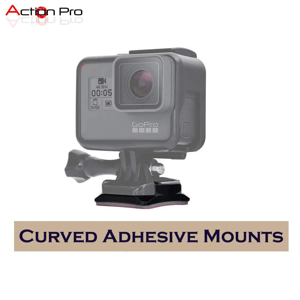 3M Curve Adhesive Sticky Mount Compatible with GoPro-13/12/11/10/9/8/7/6/5/4/3+/3/SJCAM Yi/ Insta360/ 4K/ Eken /Noise Play and other Action Cameras