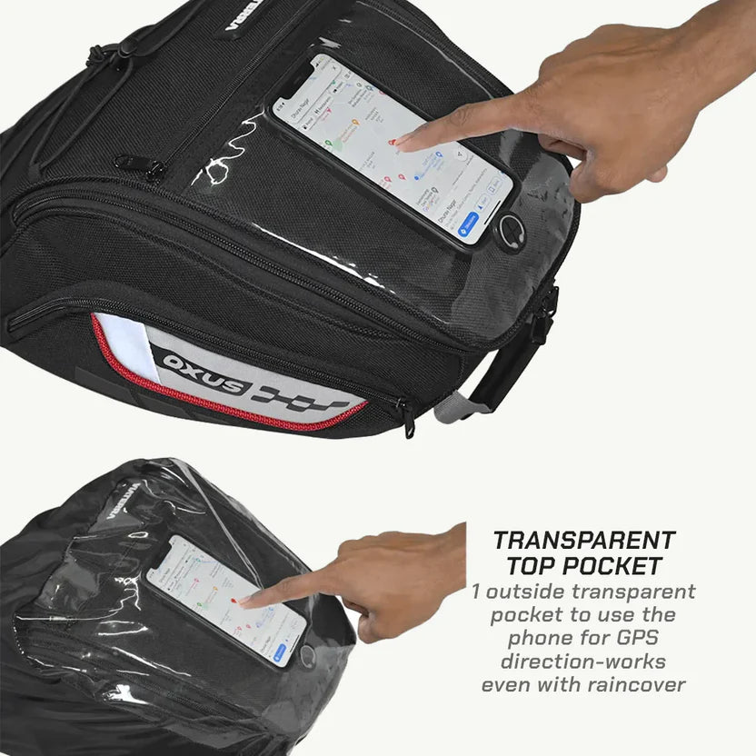 MOTORCYCLE TANK BAG OXUS (MAGNETIC) - VIATERRA