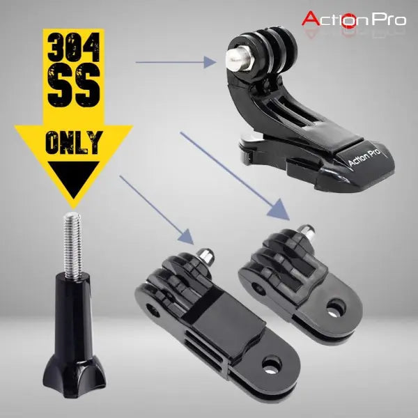 Helmet Mount Kit Front and Side Compatible with GoPro Hero 13 12 11 10 9 8 7 6 5 4 3+ 3 Yi 4K Eken SJCAM Noise and Other Action Camera