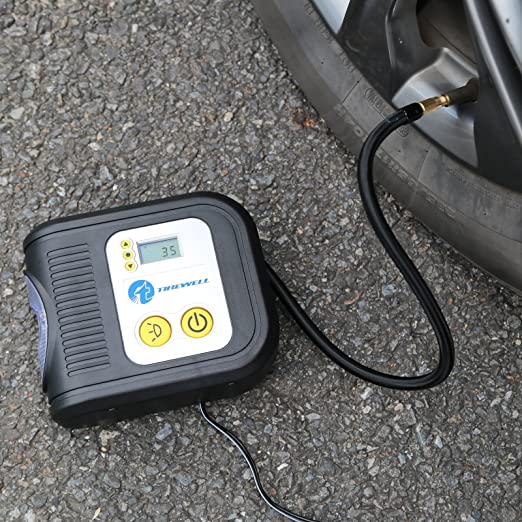 Car Tyre Pump, Digital Air Compressor Tyre Inflator, Portable 12v